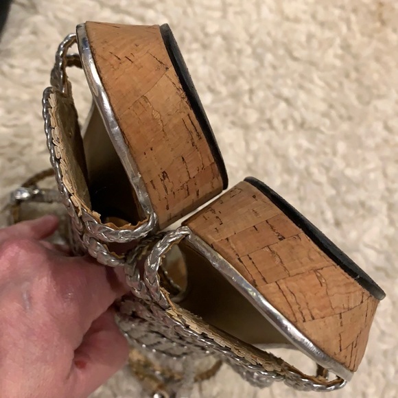 Via Neroli Cork Wedge Heels - Picture 8 of 11